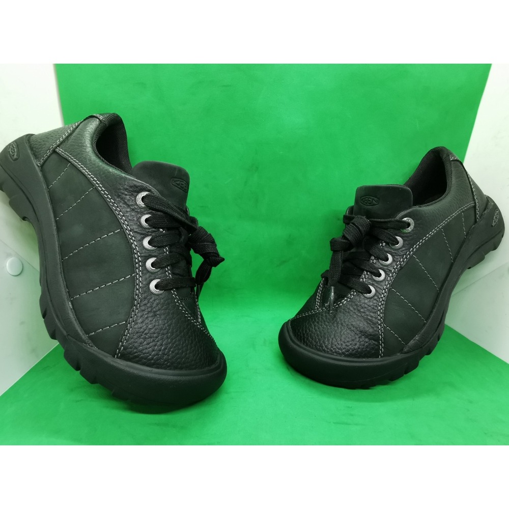 KEEN Presidio Waterproof Women's Sneaker Hiking Black Leather Shoes Size 6